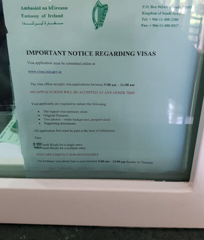 Ireland Embassy - Riyadh - +966 11 407 1530
